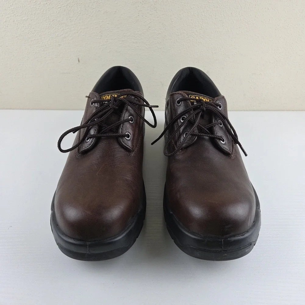 Carolina CA1528 Men's 12M Brown Leather Work Shoes Electrical Hazard Safety Toe